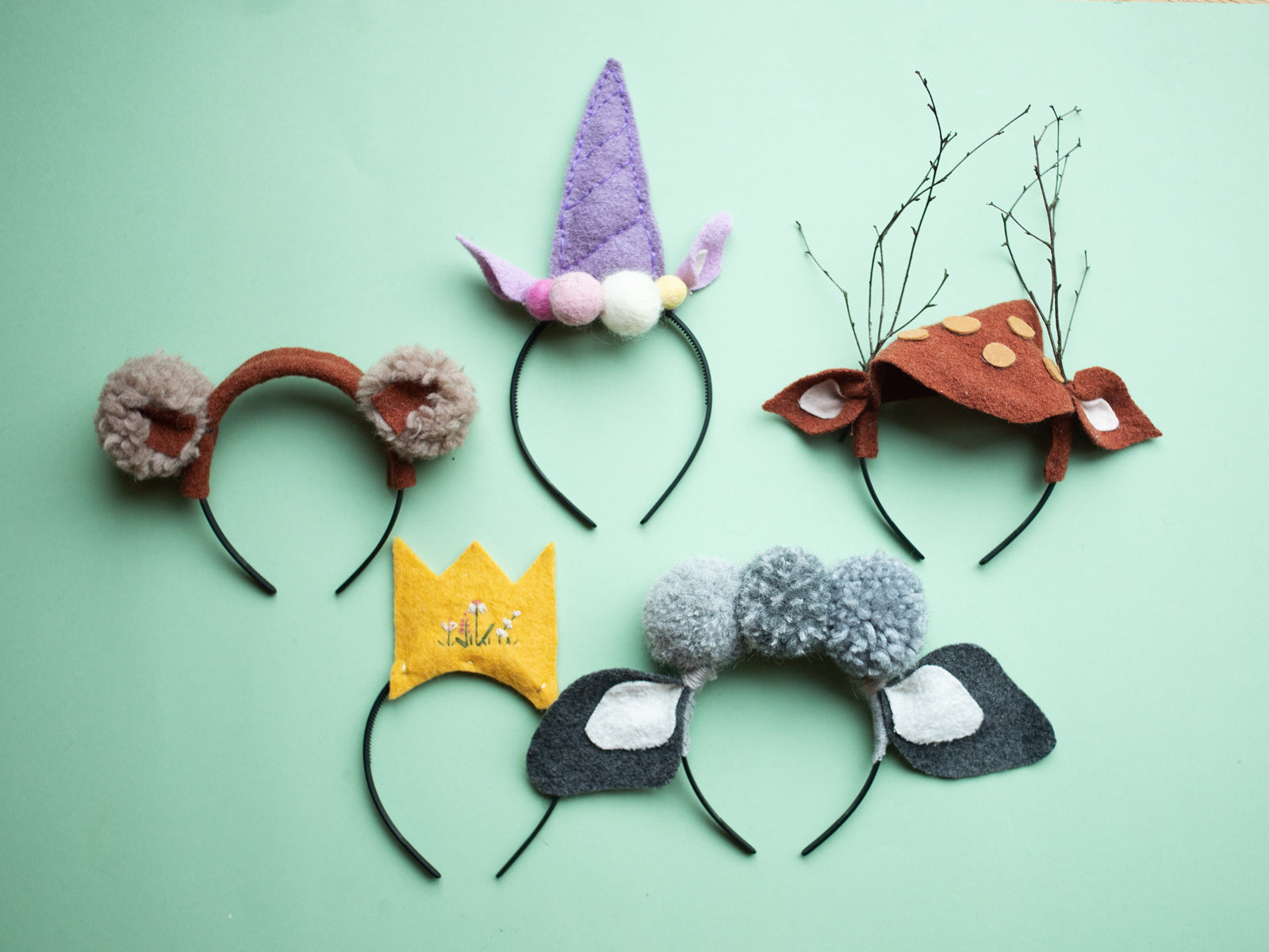 Kleine Prints Faschings DIY Haarreifen