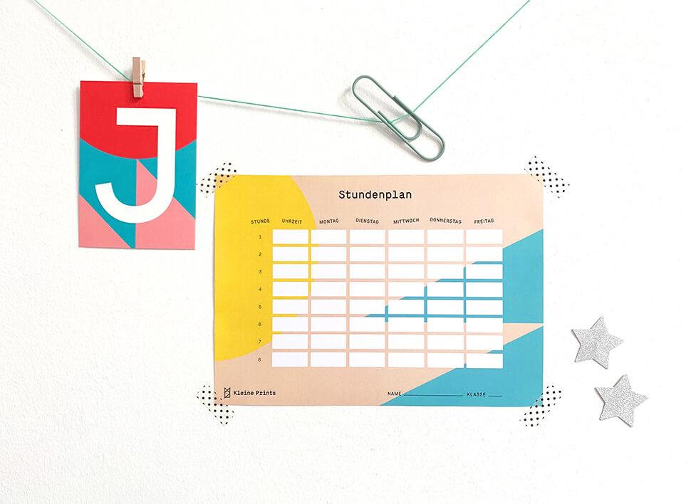 So cool – der Stundenplan im Kleine Prints Design — Kleine Prints