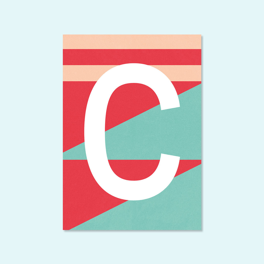 Buchstaben Postkarte "C" von Kleine Prints