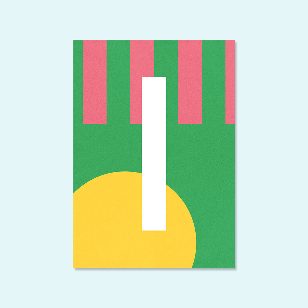 Buchstaben Postkarte "I" von Kleine Prints