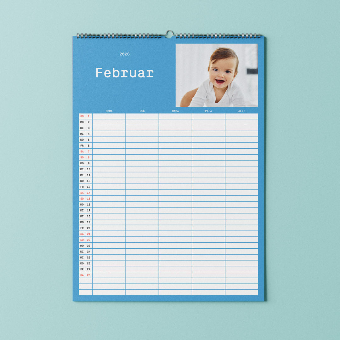 Familienplaner mit Fotos