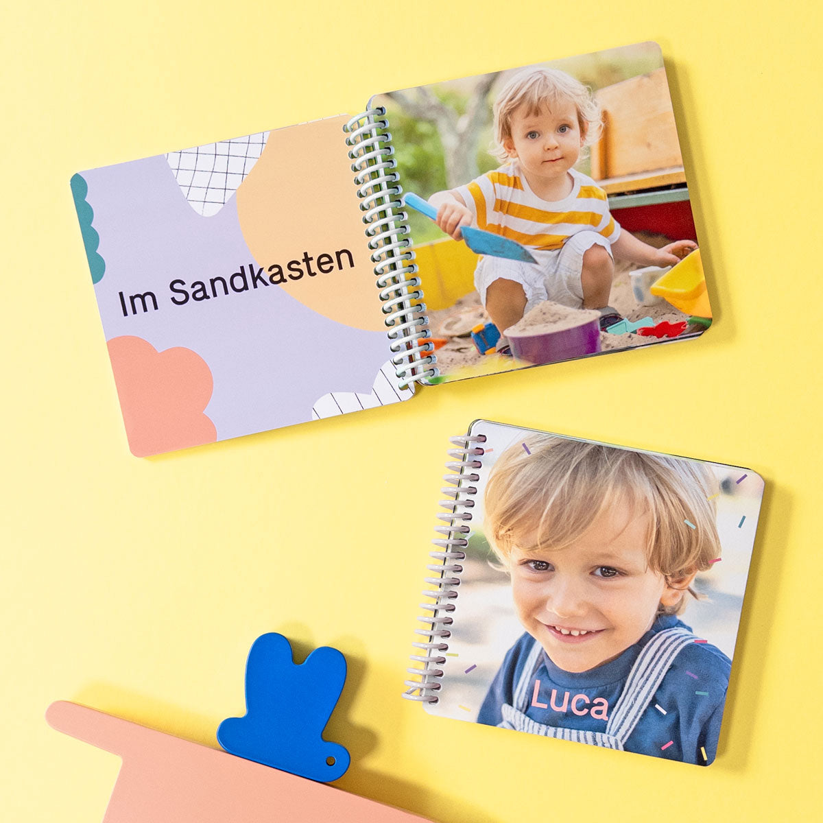 Fotobuch für Kinder Funky Friends mit bunter Spiralbindung nach Wahl — Kleine Prints