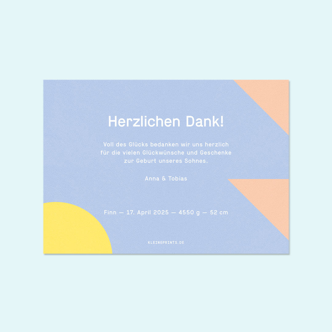 Geburtskarte mit schöner Grafik von Kleine Prints