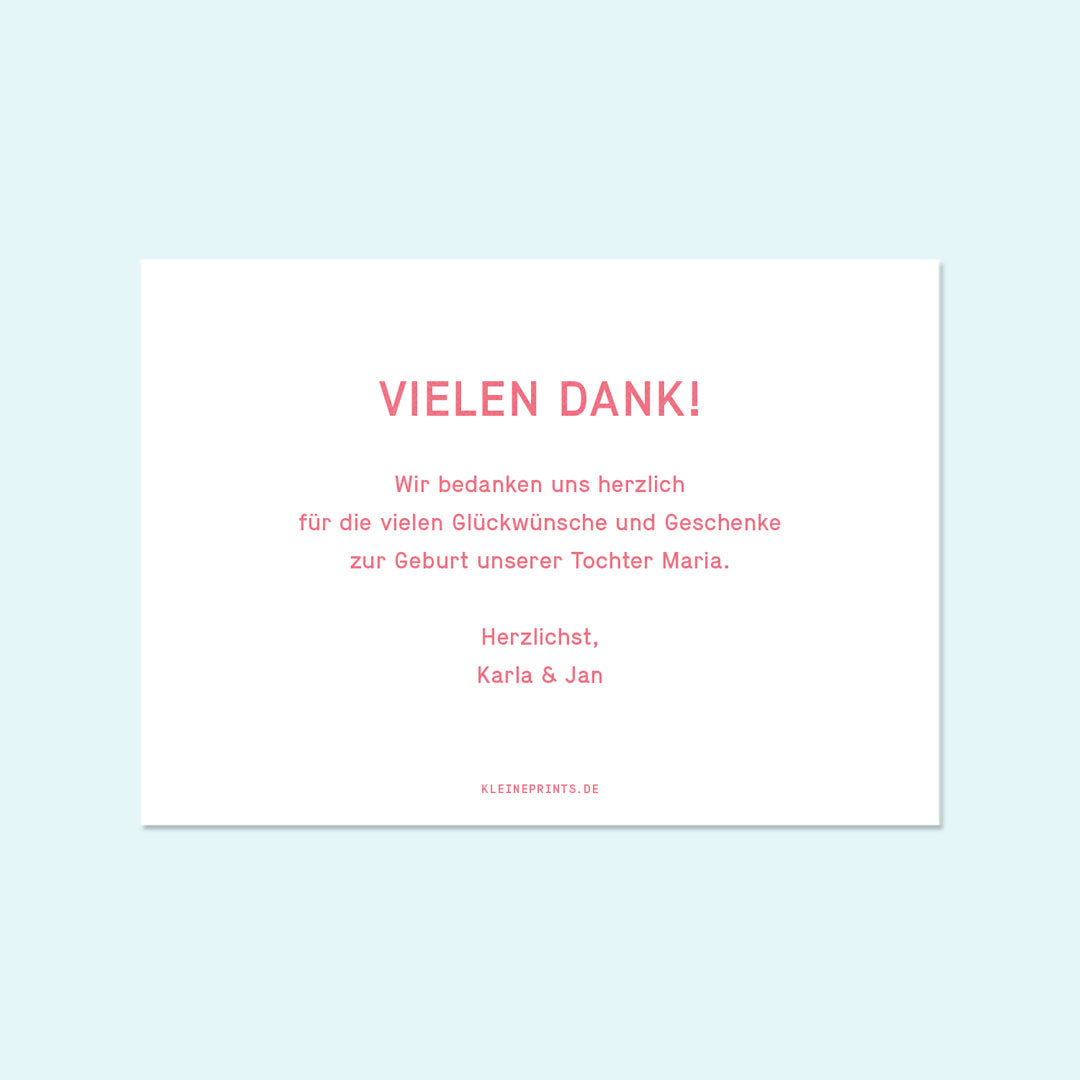 Geburtskarte Pur von Kleine Prints