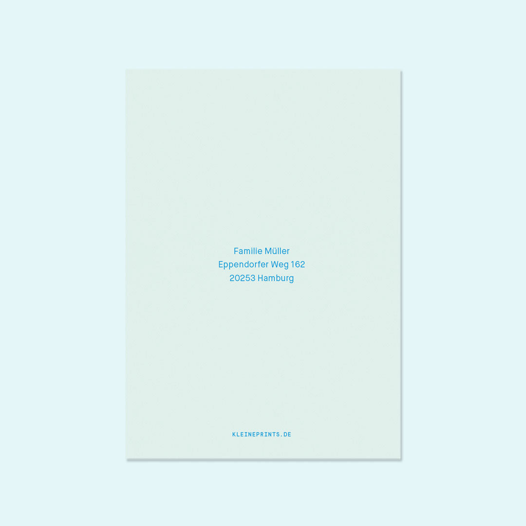 Geburtskarte Ton-in-Ton von Kleine Prints
