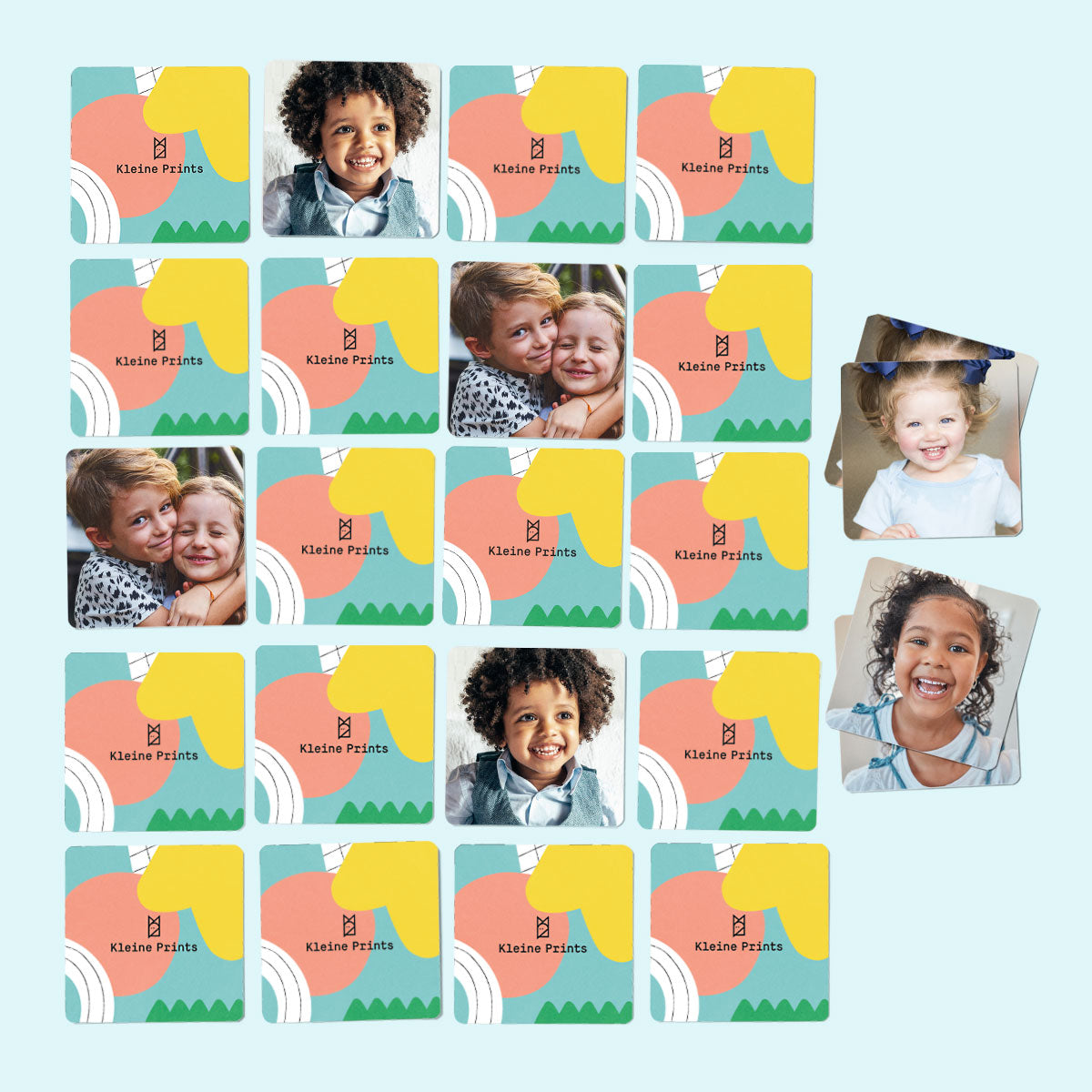 Memospiel mit Fotos und organischen Formen AQUA — Kleine Prints