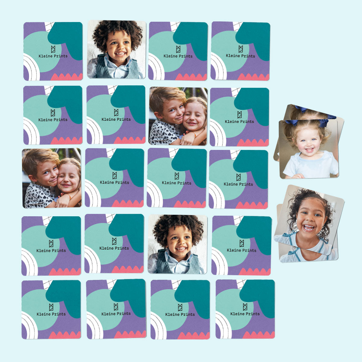 Memospiel mit Fotos und organischen Formen LILAC — Kleine Prints