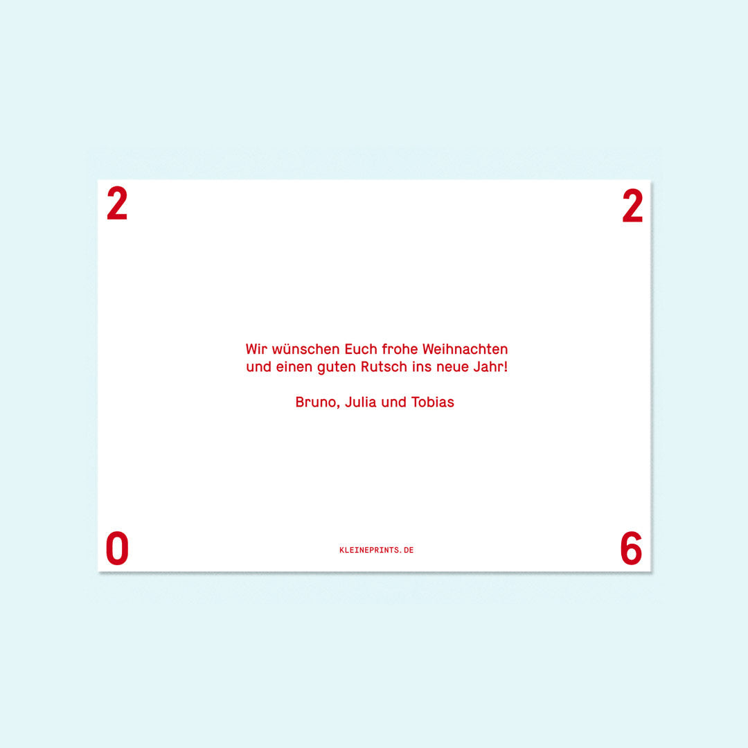 Moderne Weihnachtskarte mit Fotos "LOVE" — Kleine Prints