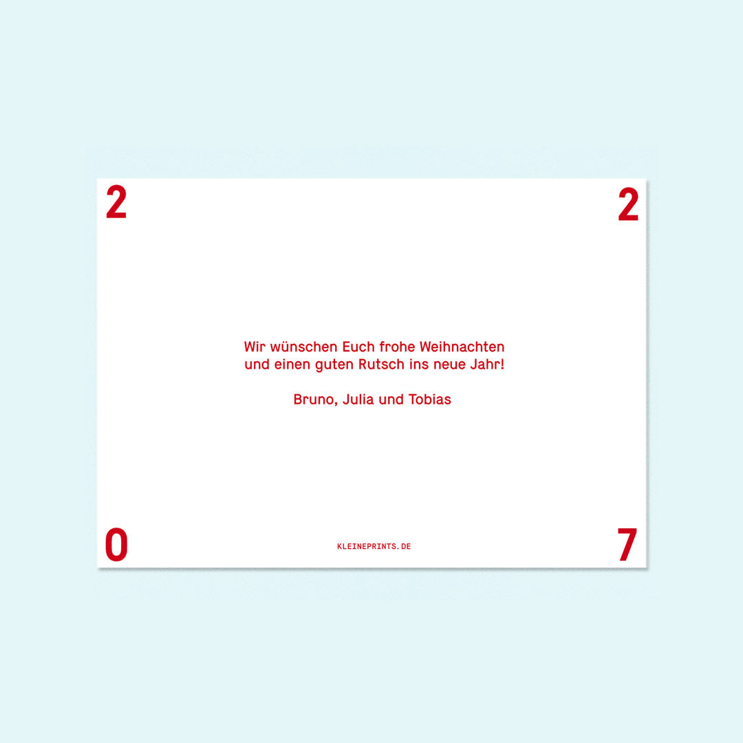 Moderne Weihnachtskarte mit Fotos "LOVE" — Kleine Prints