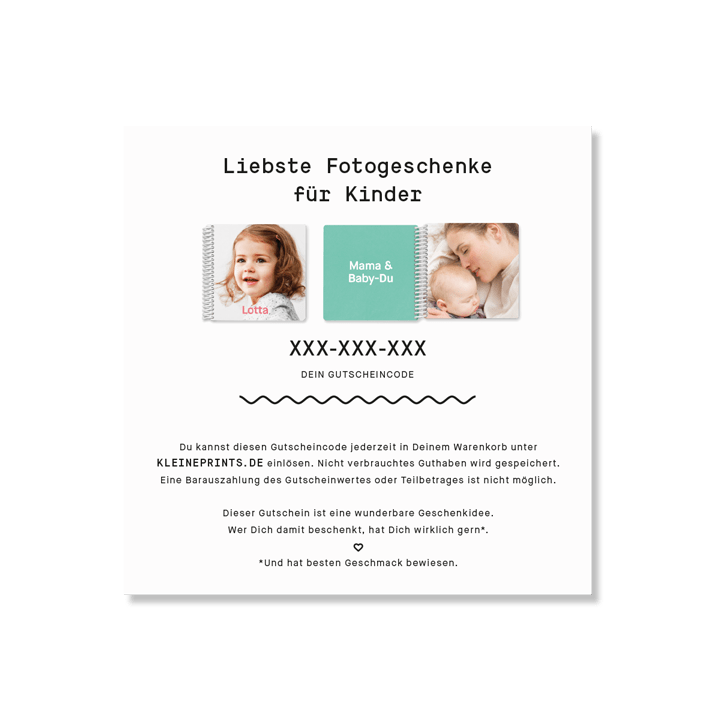 Gutschein zum Ausdrucken - Kleine Prints