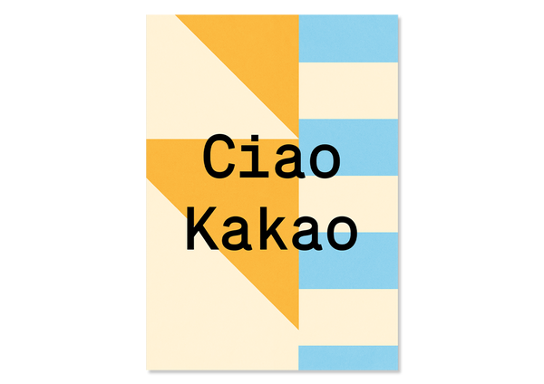 Bunte Design Postkarte "Ciao Kakao" — Kleine Prints