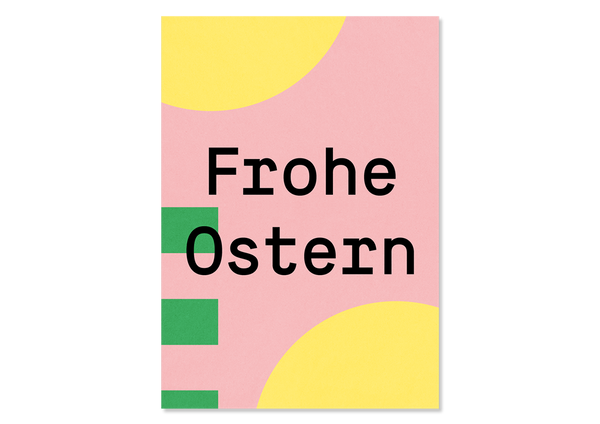🐣 Bunte Grußkarte "Frohe Ostern" — Kleine Prints