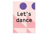 Bunte Design Postkarte "Let's dance" — Kleine Prints
