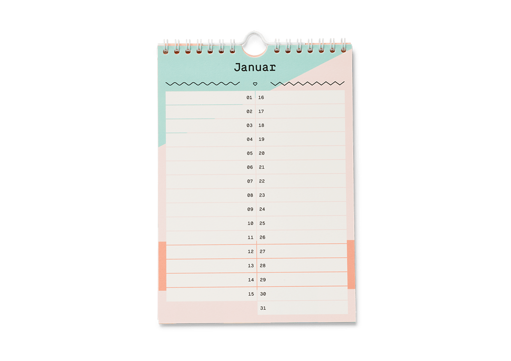 Geburtstagskalender mit Spiralbindung von Kleine Prints