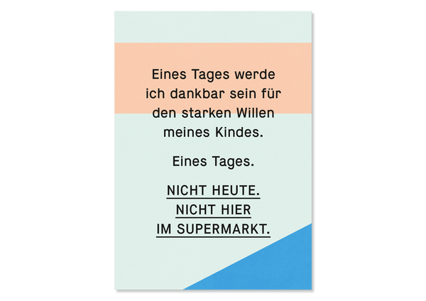 Spruch Postkarte Starker Wille - Kleine Prints