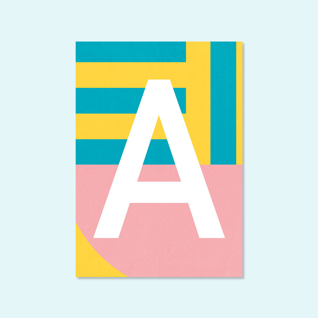 Buchstaben Postkarte "A" von Kleine Prints