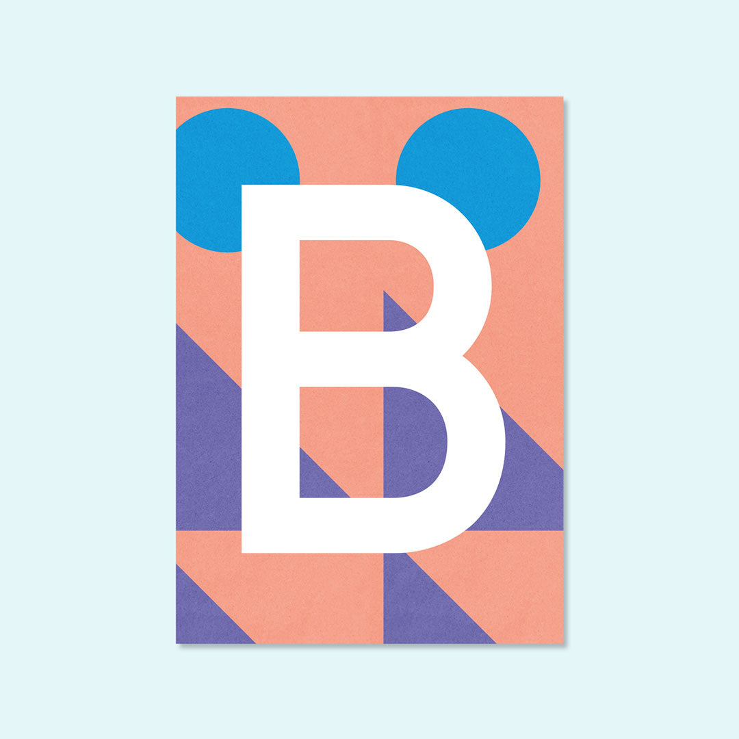 Buchstaben Postkarte "B" von Kleine Prints
