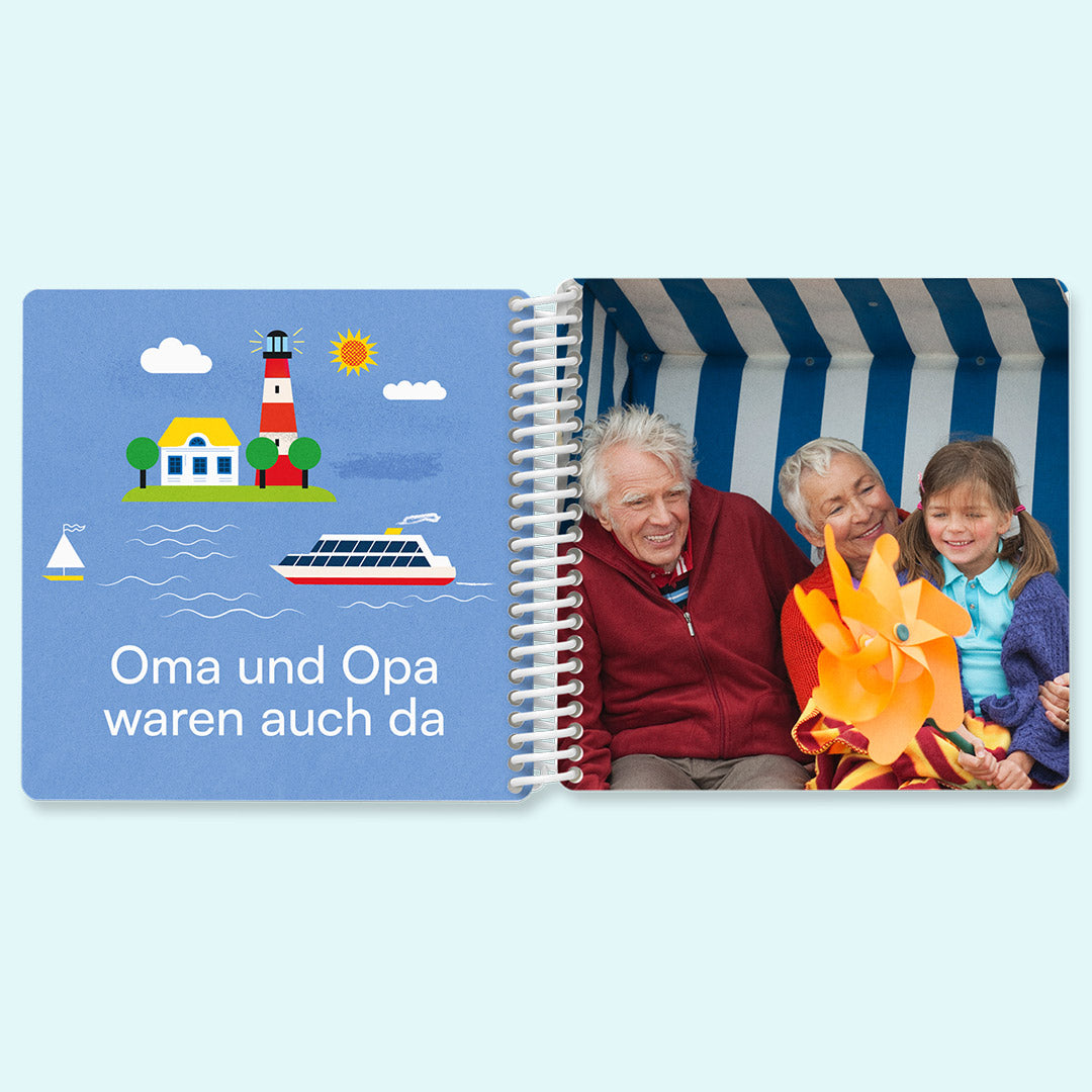 Fotobuch für Kinder mit wunderschönen Urlaubs-Illustrationen von HUMAN EMPIRE — Kleine Prints