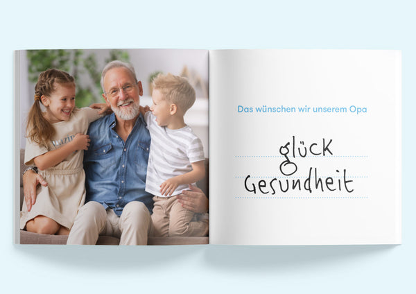Geschenk für Opa: Fotobuch zum Ausfüllen — Kleine Prints