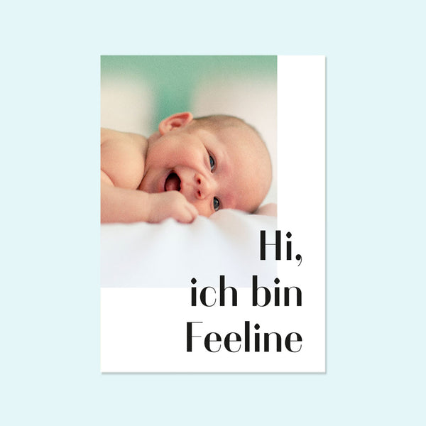 Geburtskarte Hi von Kleine Prints