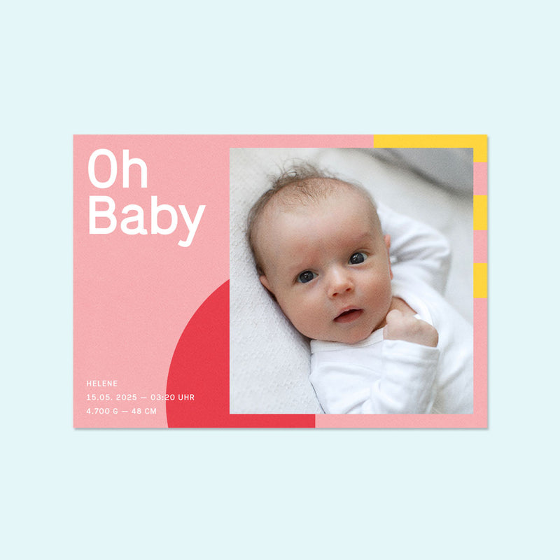 Geburtskarte Oh Baby von Kleine Prints