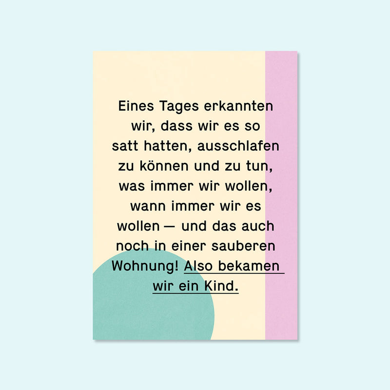 Spruch Postkarte "Erkenntnis" — Kleine Wahrheiten by  Kleine Prints