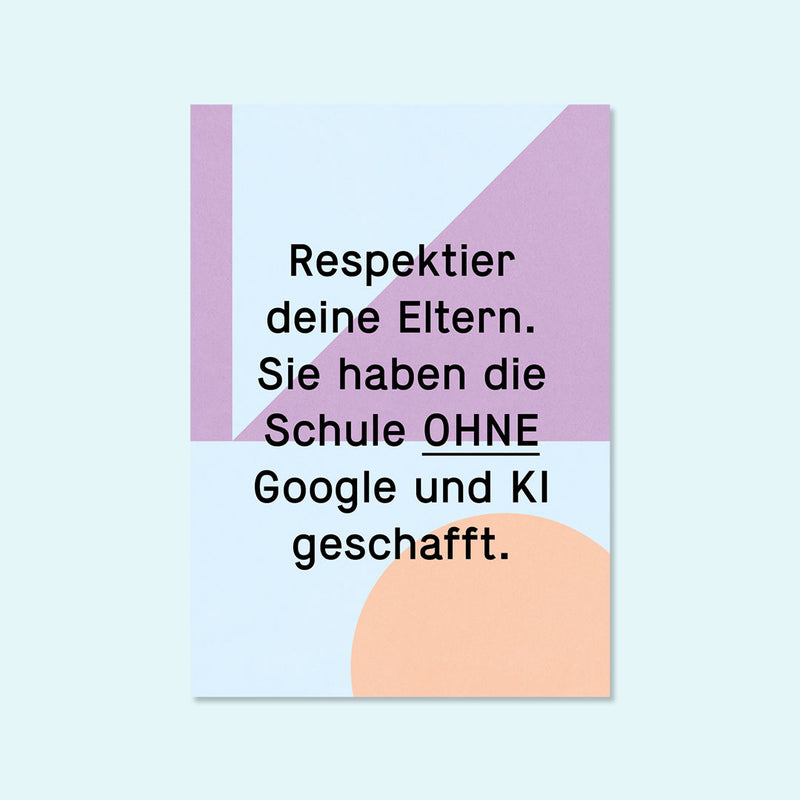 Spruch Postkarte "Ohne Google" — Kleine Wahrheiten by Kleine Prints