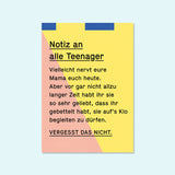 Spruch Postkarte "Teenager" — Kleine Wahrheiten by  Kleine Prints