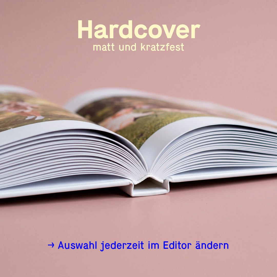 Hardcover Fotobuch in 3 Formaten, Premiumpapier — Kleine Prints