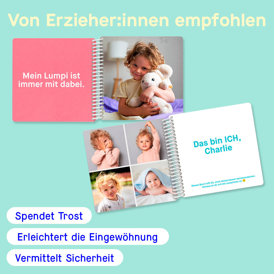 ICH-Buch für die Kita-Eingewöhnung: von Erzieherinnen empfohlen, spendet Trost und vermittelt Sicherheit im Kita-Alltag — Kleine Prints