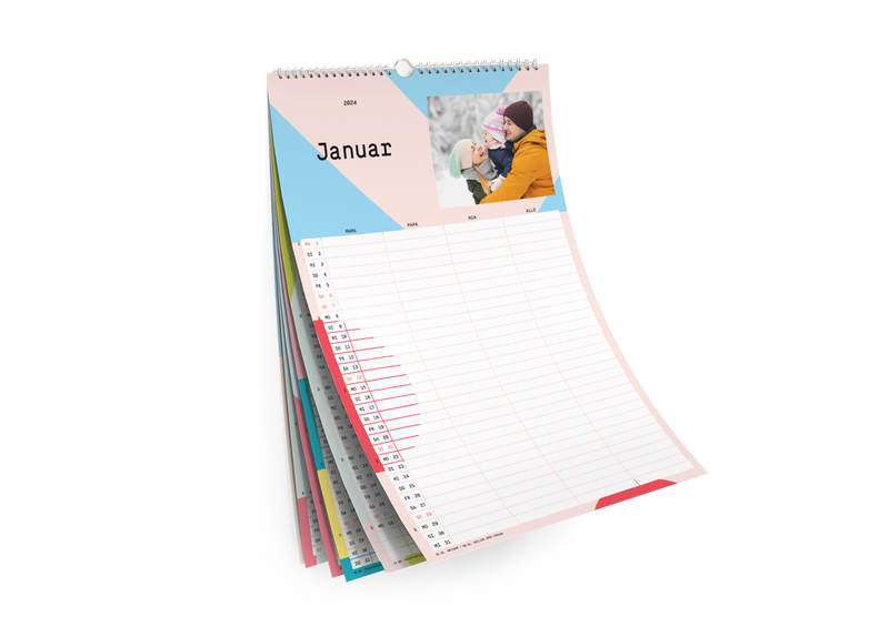Personalisierter Familienplaner mit 4 bis 6 Spalten von Kleine Prints