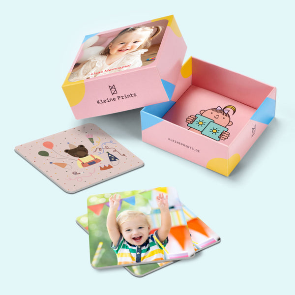 Memospiel mit eigenen Fotos in Geschenkbox — Kleine Prints