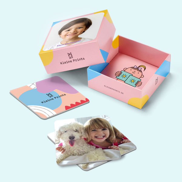 Design Memospiel mit Fotos für Kinder in schöner Geschenkbox — Kleine Prints