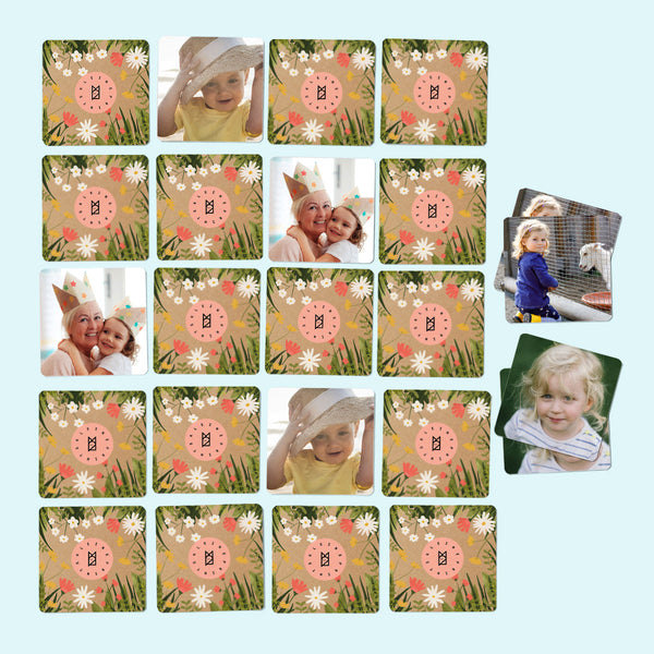 Memospiel mit Fotos für Kinder im Blumen Design von Kleine Prints