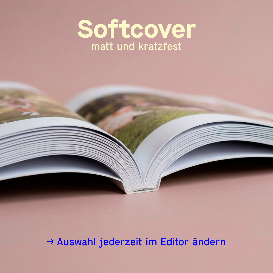 Softcover Fotobuch in 3 Formaten, Premiumpapier — Kleine Prints