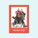 Schlichte Weihnachtskarte mit Foto "Frohes Fest" — Kleine Prints