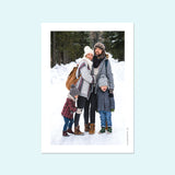 Moderne Weihnachtskarte mit Fotos "Frohe Festtage" — Kleine Prints