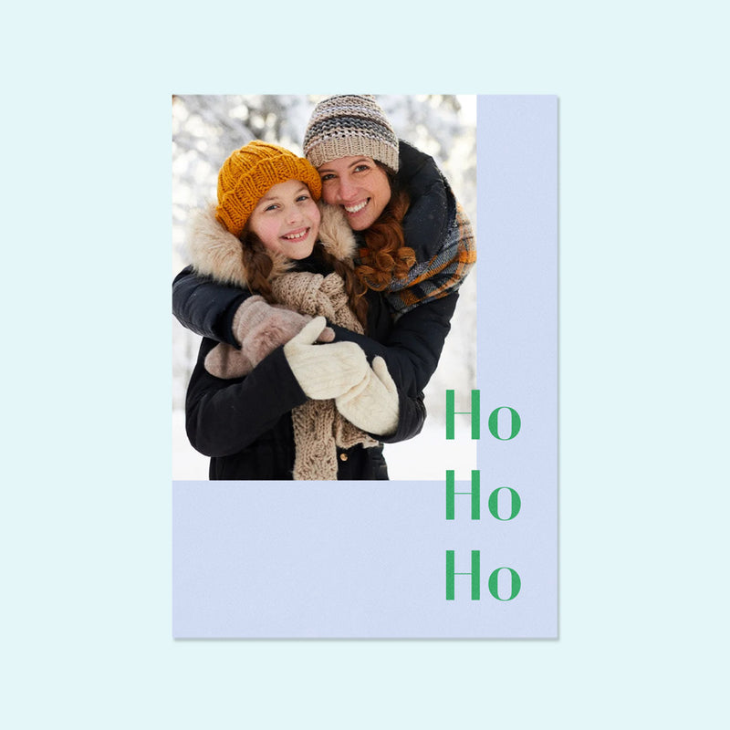 Design Weihnachtskarte mit Fotos "Ho Ho Ho" — Kleine Prints