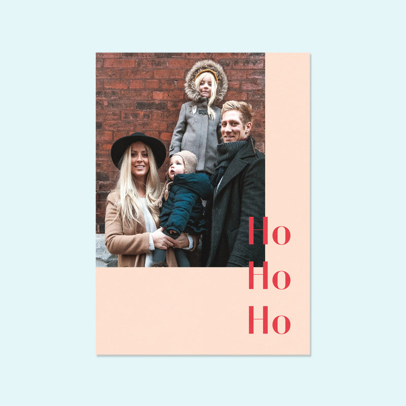 Design Weihnachtskarte mit Fotos "Ho Ho Ho" — Kleine Prints