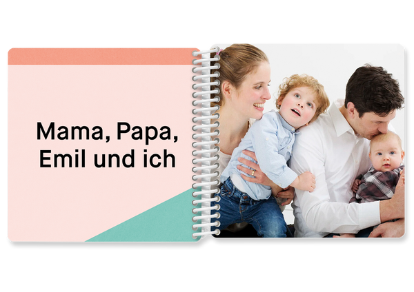Design Fotobuch für Kinder: Mama, Papa und ich — Kleine Prints