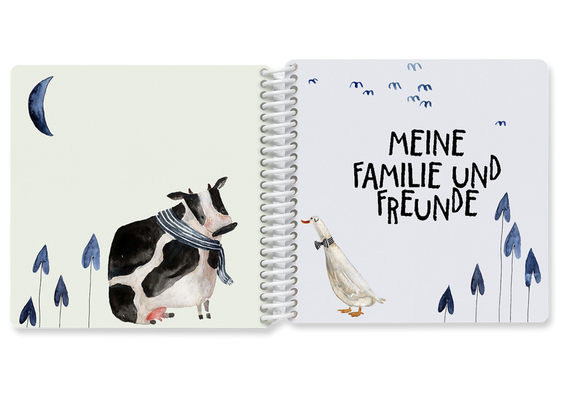 Fotobuch für Kinder HALFBIRD Design mit Kuh und Gans — Kleine Prints