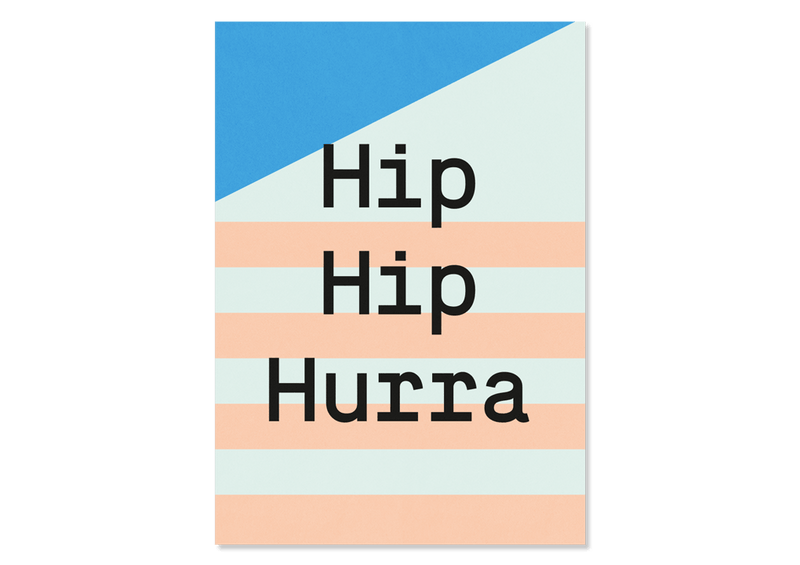 Grußkarte Hip Hip Hurra von Kleine Prints 