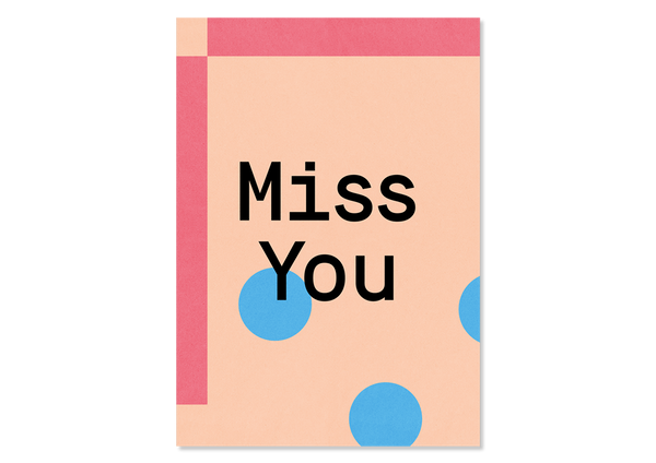 Design Grußkarte Miss You — Kleine Prints