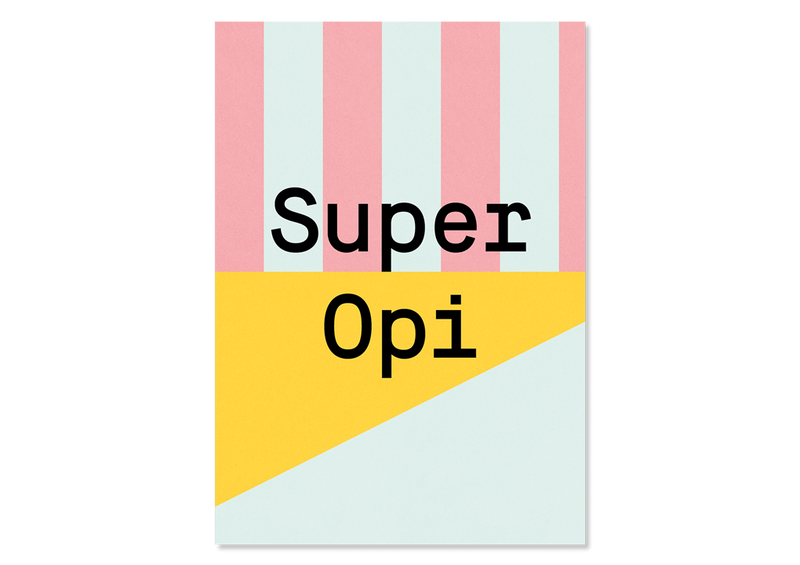 Design Grußkarte Super Opi von Kleine Prints