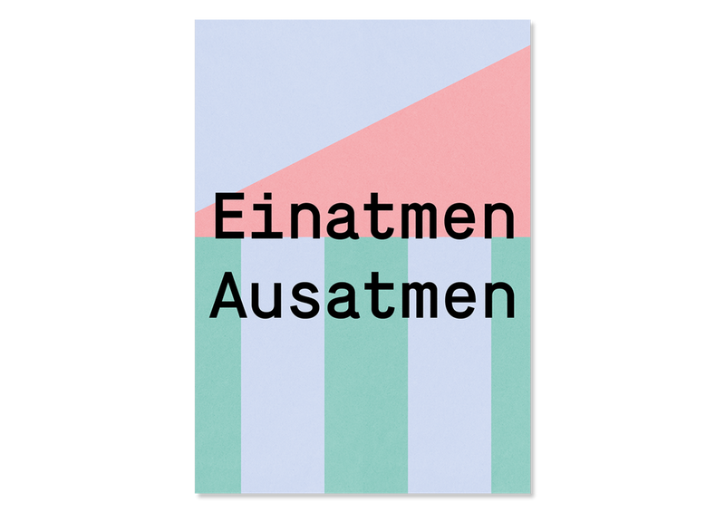 Design Postkarte Einatmen Ausatmen — Kleine Prints
