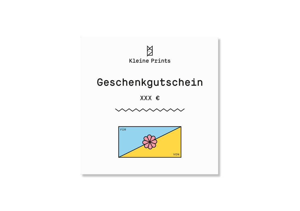 Geschenkgutschein zur Geburt, Taufe, Kindergeburtstag jetzt selbst Ausdrucken bei Kleine Prints