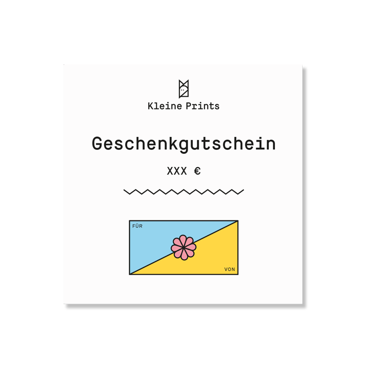 Geschenkgutschein zur Geburt, Taufe, Kindergeburtstag jetzt selbst Ausdrucken bei Kleine Prints