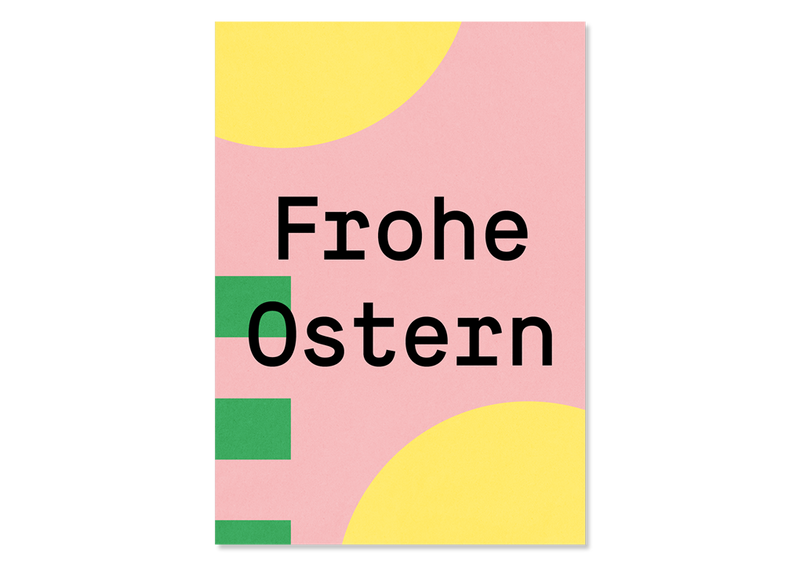 🐣 Bunte Grußkarte "Frohe Ostern" — Kleine Prints