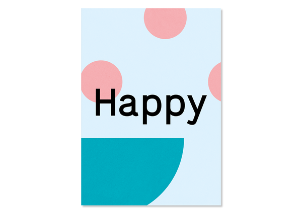 Design Grußkarte "Happy" — Kleine Prints
