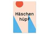🐰 Bunte Oster Grußkarte "Häschen hüpf" — Kleine Prints
